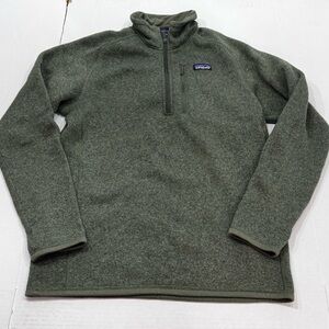 Patagonia Better Sweater 1/4 Zip Fleece Pullover Mens Medium Green
